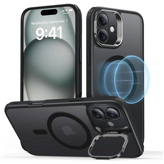 Калъф MagSafe за Apple iPhone 16, ESR, Classic Hybrid Kickstand, Сатенено черен