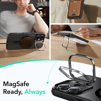 Калъф MagSafe за Apple iPhone 16, ESR, Classic Hybrid Kickstand Slide, Сатенено черен