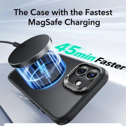 Калъф MagSafe за Apple iPhone 16, ESR, Classic Hybrid Kickstand Slide, Сатенено черен