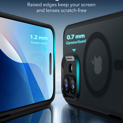 Калъф MagSafe за Apple iPhone 16, ESR, Classic Hybrid, Сатенено черен
