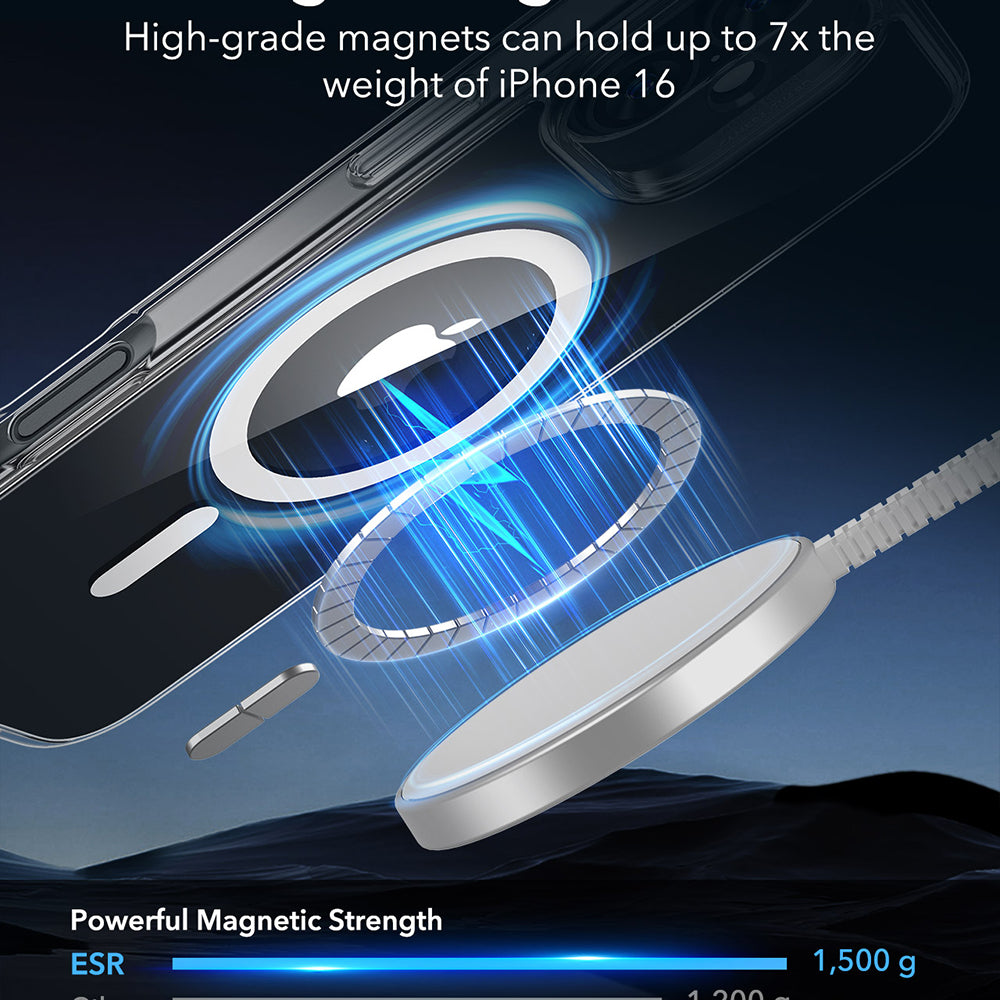 Калъф MagSafe за Apple iPhone 16, ESR, Classic Hybrid, Прозрачен