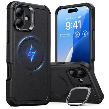 Калъф MagSafe за Apple iPhone 16, ESR, Cyber Armor Kickstand, Черен