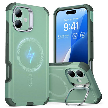 Калъф MagSafe за Apple iPhone 16, ESR, Cyber Armor Kickstand, Зелен