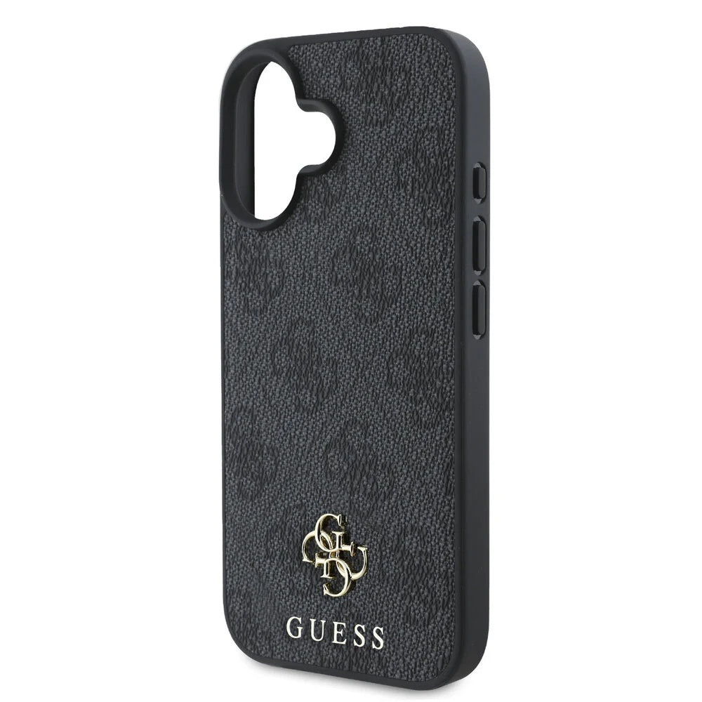 Калъф MagSafe за Apple iPhone 16, Guess, 4G Classic, Черен