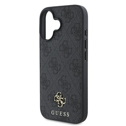 Калъф MagSafe за Apple iPhone 16, Guess, 4G Classic, Черен
