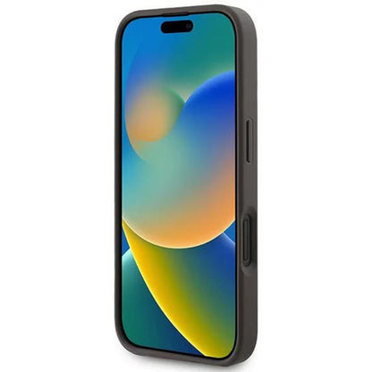 Калъф MagSafe за Apple iPhone 16, Guess, 4G Ring Classic Logo, Кафяв