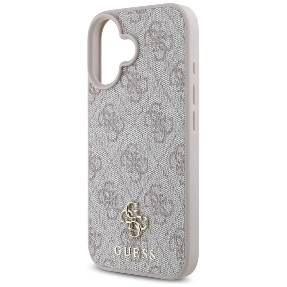 Калъф MagSafe за Apple iPhone 16, Guess, 4G Small and Classic Logo, Розов
