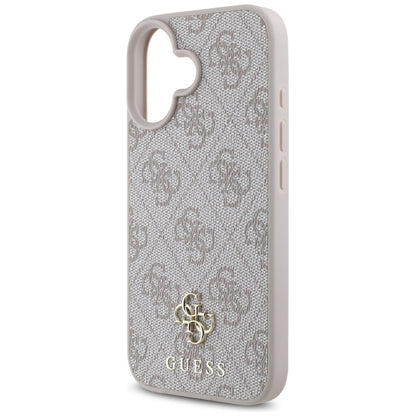 Калъф MagSafe за Apple iPhone 16, Guess, 4G Small and Classic Logo, Розов