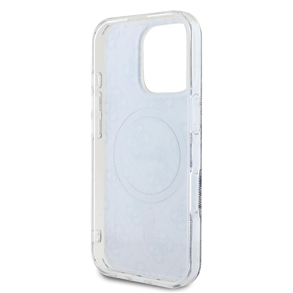 Калъф MagSafe за Apple iPhone 16, Guess, IML 4G, Син