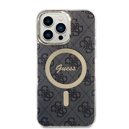 Калъф MagSafe за Apple iPhone 16, Guess, IML 4G, Черен