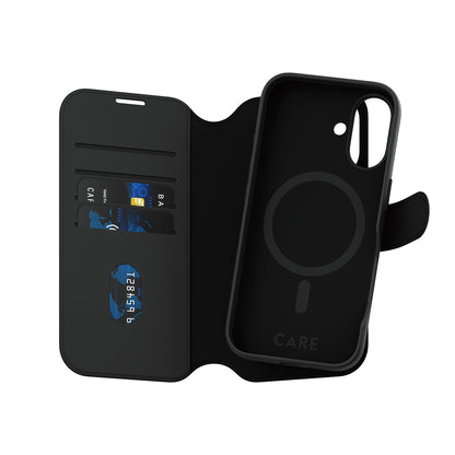 Калъф MagSafe за Apple iPhone 16, PanzerGlass, Care Feature Tango Two-in-One, Черен