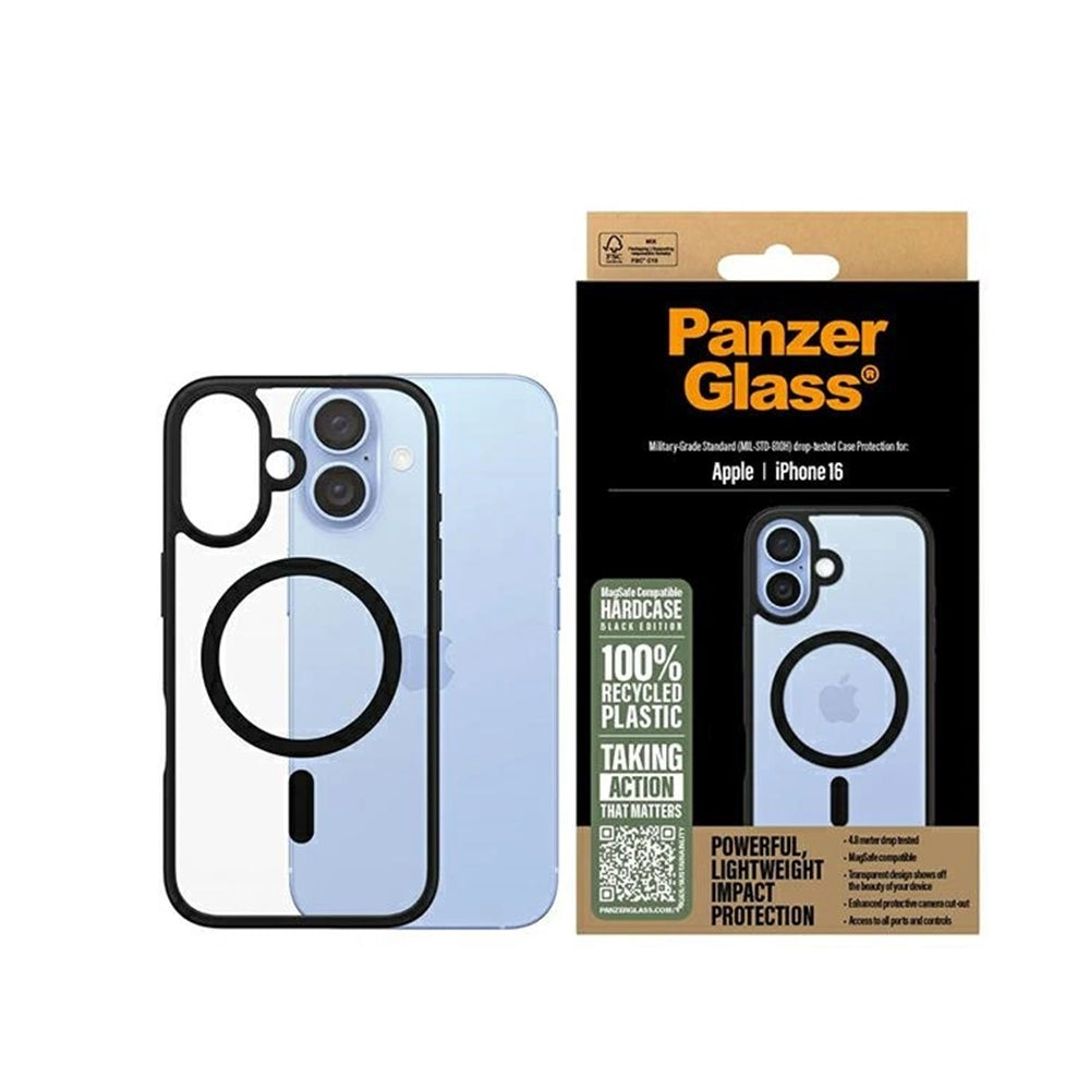 Калъф MagSafe за Apple iPhone 16, PanzerGlass, Frame, Черна прозрачност
