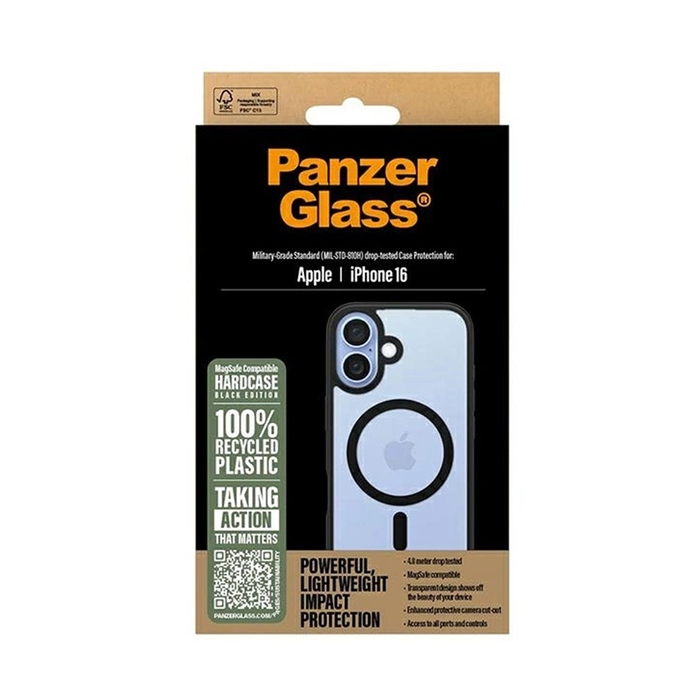 Калъф MagSafe за Apple iPhone 16, PanzerGlass, Frame, Черна прозрачност