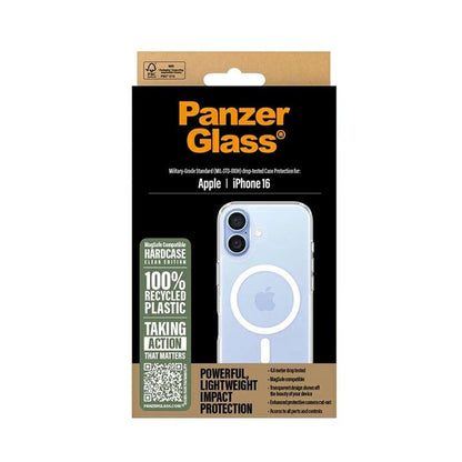 Калъф MagSafe за Apple iPhone 16, PanzerGlass, HardCase, Прозрачен Бял