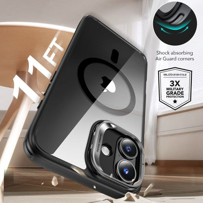 MagSafe Case for Apple iPhone 16 Plus, ESR, Classic Hybrid Kickstand with Screen Protector, Transparent Black