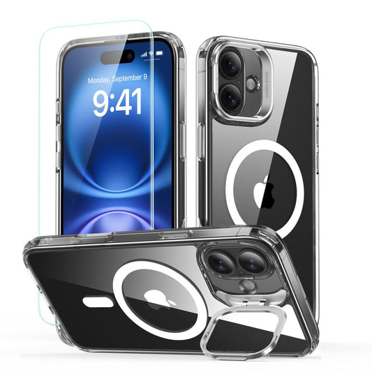 Калъф MagSafe за Apple iPhone 16 Plus, ESR, Classic Hybrid Kickstand със защита за екрана, Прозрачен