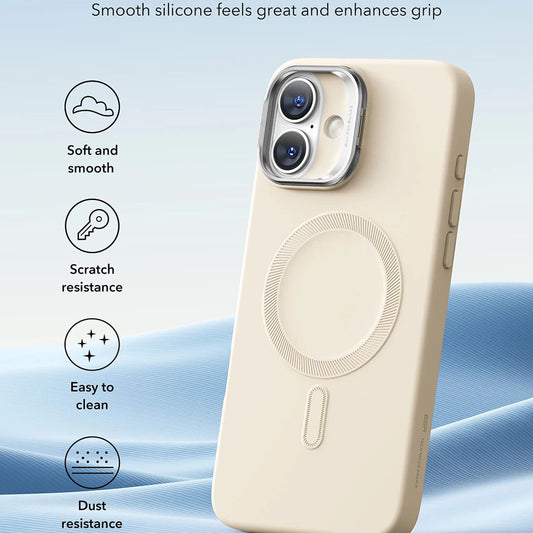 Калъф MagSafe за Apple iPhone 16 Plus, ESR, Cloud Soft Kickstand, Крем