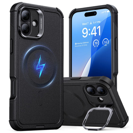 Калъф MagSafe за Apple iPhone 16 Plus, ESR, Cyber Armor Kickstand, Черен