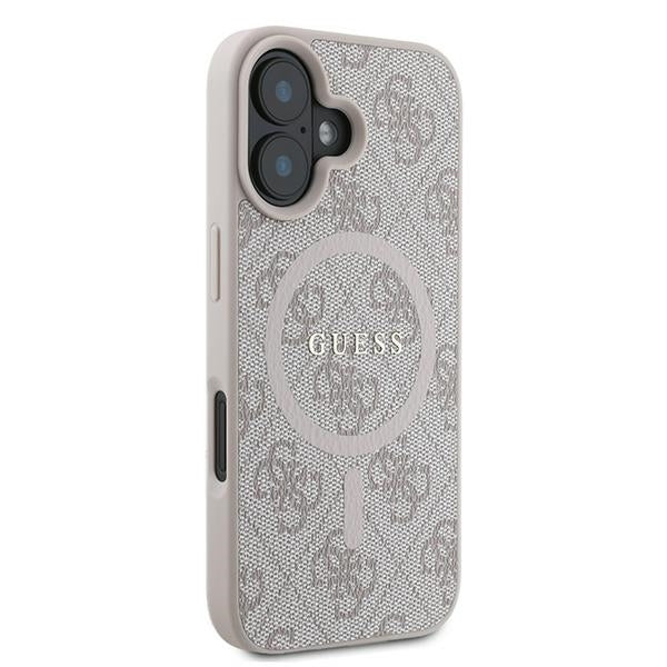 Калъф MagSafe за Apple iPhone 16 Plus, Guess, 4G Ring Classic Logo, Розов