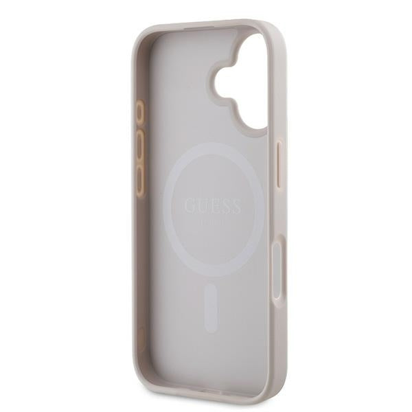 Калъф MagSafe за Apple iPhone 16 Plus, Guess, 4G Ring Classic Logo, Розов