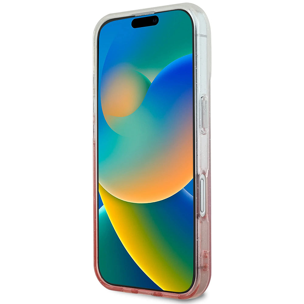 Калъф MagSafe за Apple iPhone 16 Plus, Guess, IML Glitter Gradient, Розов