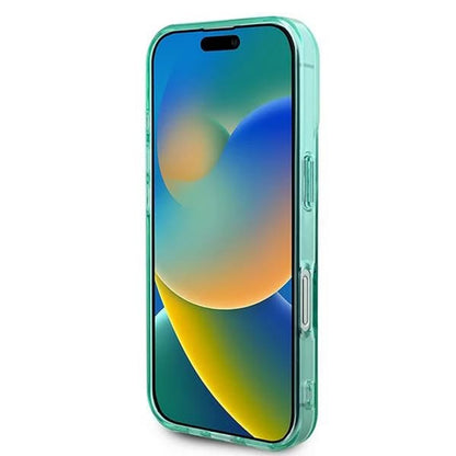 Калъф MagSafe за Apple iPhone 16 Plus, Guess, IML Rhinestone, Зелен