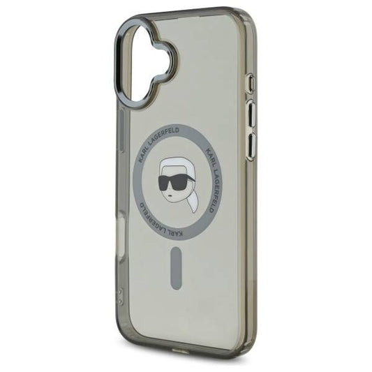 Калъф MagSafe за Apple iPhone 16 Plus, Karl Lagerfeld, IML Karl's Head, Черен