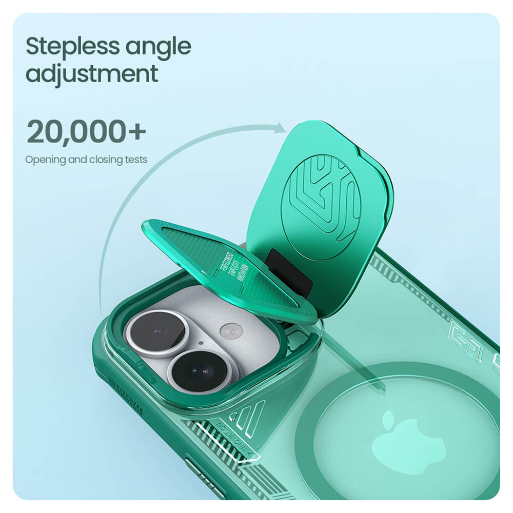 Калъф MagSafe за Apple iPhone 16 Plus, Nillkin, Iceblade Prop (без изрез за камера), Зелен