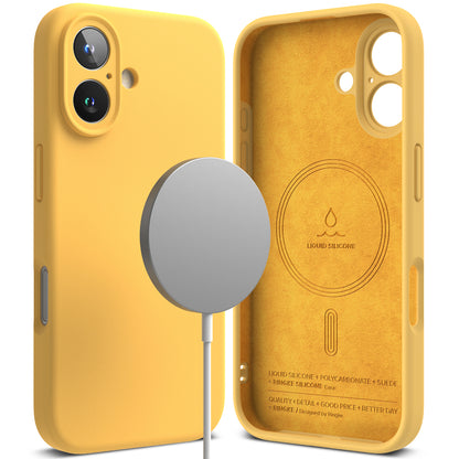 Калъф MagSafe за Apple iPhone 16 Plus, Ringke, Силикон, Жълт