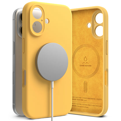Калъф MagSafe за Apple iPhone 16 Plus, Ringke, Силикон, Жълт