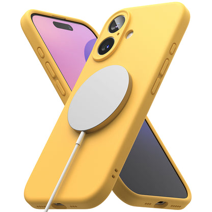 Калъф MagSafe за Apple iPhone 16 Plus, Ringke, Силикон, Жълт