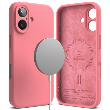 Калъф MagSafe за Apple iPhone 16 Plus, Ringke, Силикон, Розов