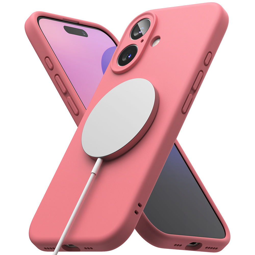 Калъф MagSafe за Apple iPhone 16 Plus, Ringke, Силикон, Розов