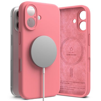 Калъф MagSafe за Apple iPhone 16 Plus, Ringke, Силикон, Розов