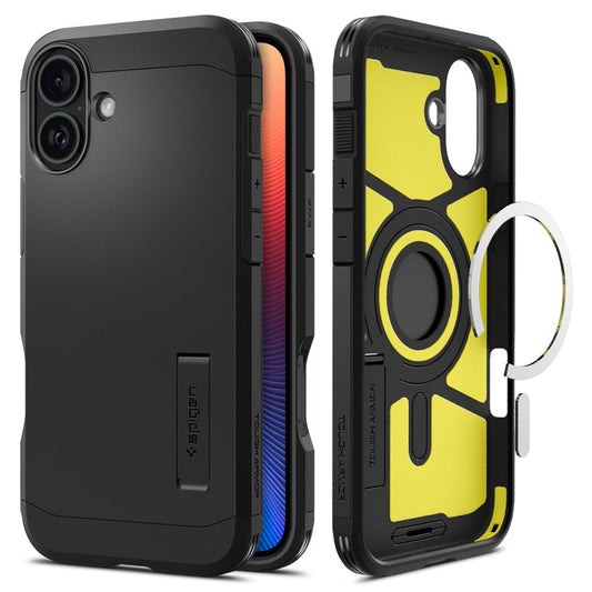 Калъф MagSafe за Apple iPhone 16 Plus, Spigen, Tough Armor, Черен