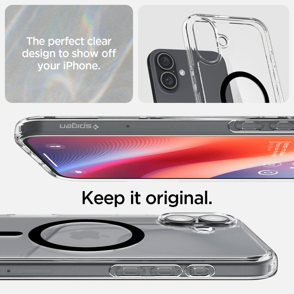 Калъф MagSafe за Apple iPhone 16 Plus, Spigen, Ultra Hybrid, Черен