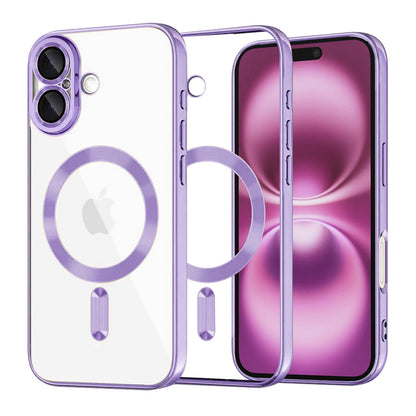 Калъф MagSafe за Apple iPhone 16 Plus, Techsuit, Luxury Crystal, Светло лилав