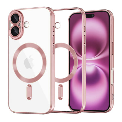 Калъф MagSafe за Apple iPhone 16 Plus, Techsuit, Luxury Crystal, Розов