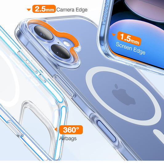 Калъф MagSafe за Apple iPhone 16 Plus, Torras, Diamond, Прозрачен