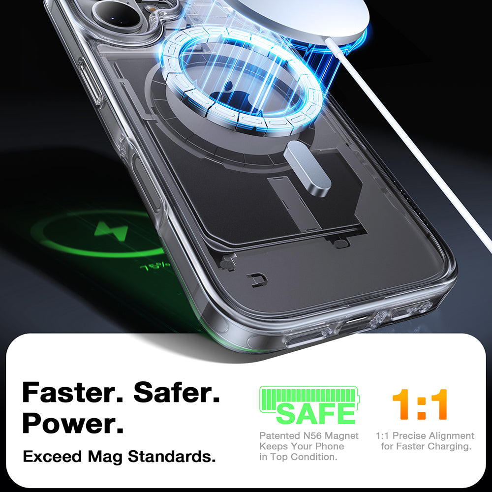 MagSafe Case for Apple iPhone 16 Plus, Torras, Diamond, Transparent