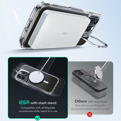 MagSafe Case for Apple iPhone 16 Pro, ESR, Classic Hybrid Kickstand, Satin Black