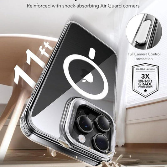 Калъф MagSafe за Apple iPhone 16 Pro, ESR, Classic Hybrid Kickstand Slide, Прозрачен