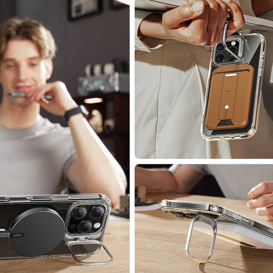 Калъф MagSafe за Apple iPhone 16 Pro, ESR, Classic Hybrid Kickstand със защита за екрана, Прозрачен