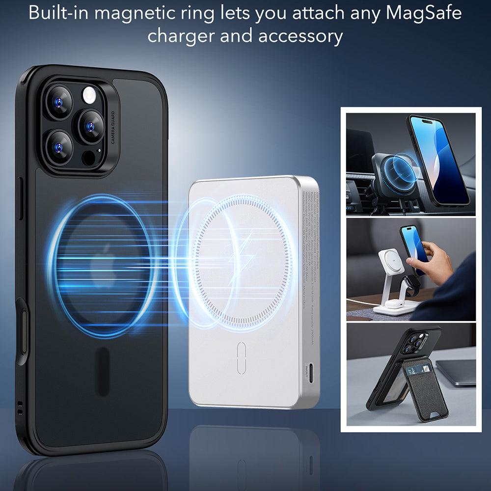 Калъф MagSafe за Apple iPhone 16 Pro, ESR, Classic Hybrid, Сатенено черен