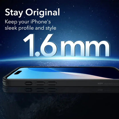 MagSafe Case for Apple iPhone 16 Pro, ESR, Classic Hybrid Slide, Black Transparent