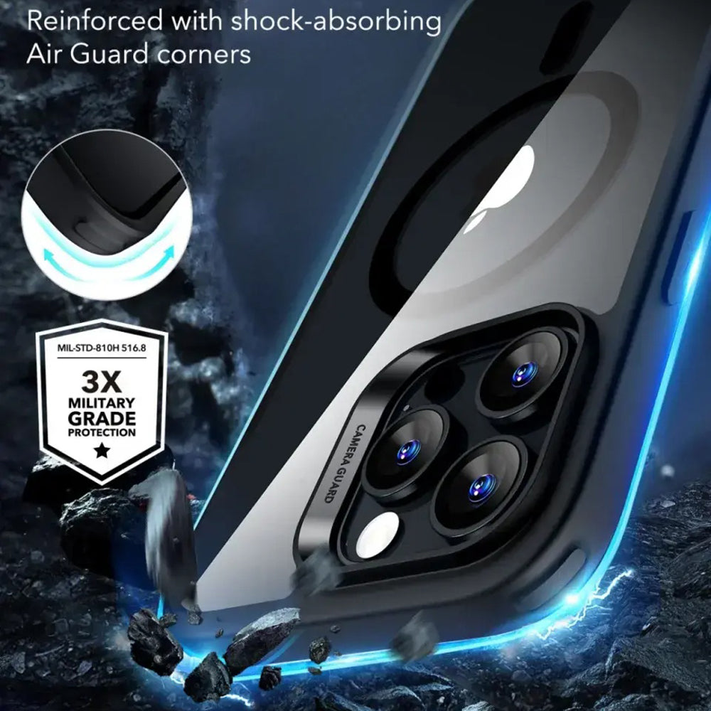 MagSafe Case for Apple iPhone 16 Pro, ESR, Classic Hybrid Slide, Black Transparent