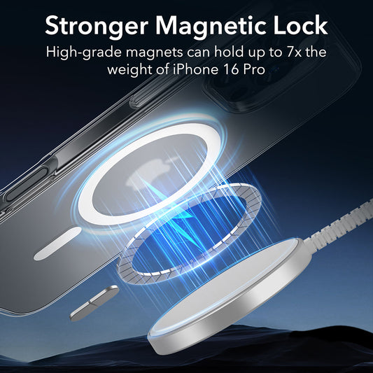 Калъф MagSafe за Apple iPhone 16 Pro, ESR, Classic Hybrid, Сатенено Прозрачен