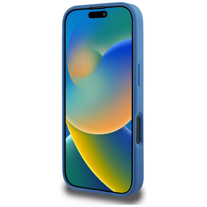 Калъф MagSafe за Apple iPhone 16 Pro, Guess, 4G Circle Classic Logo, Син