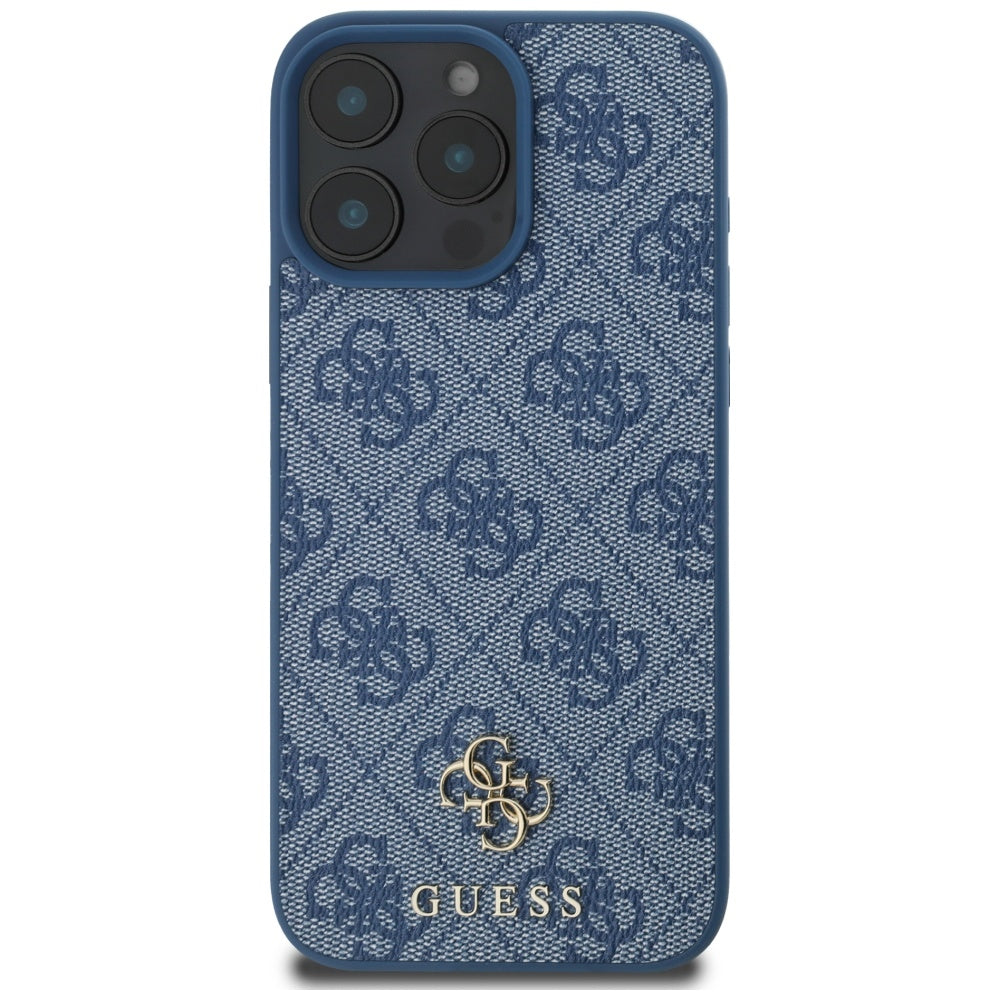 Калъф MagSafe за Apple iPhone 16 Pro, Guess, 4G Small and Classic Logo, Син