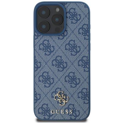 Калъф MagSafe за Apple iPhone 16 Pro, Guess, 4G Small and Classic Logo, Син